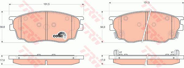 TRW DTEC Brake Pad Set GDB3309DT