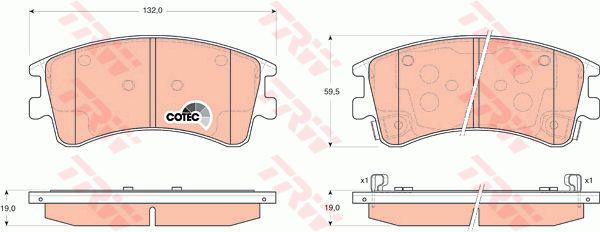 TRW DTEC Brake Pad Set Front GDB3310DT
