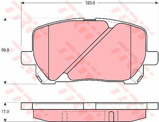 TRW DTEC Brake Pad Set Front GDB3315DT