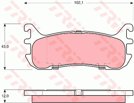 TRW DTEC Brake Pad Set Rear GDB3319DT