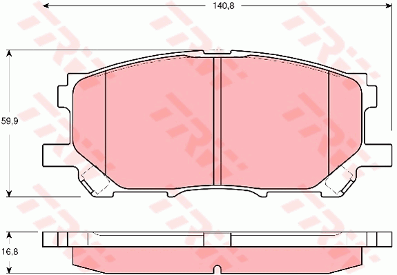 TRW DTEC Brake Pad Set Front GDB3338DT