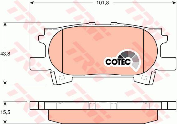 TRW DTEC Brake Pad Set Rear GDB3339DT