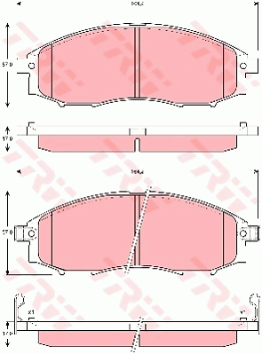 TRW DTEC Brake Pad Set Front GDB3340DT