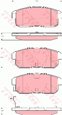 TRW DTEC Brake Pad Set Rear GDB3357DT