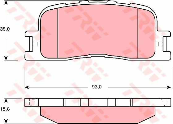 TRW Cotec Brake Pad Set Front GDB3374