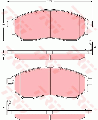 TRW DTEC Brake Pad Set Front GDB3392DT