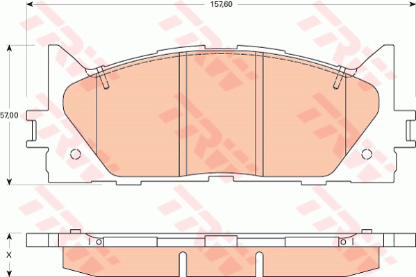 TRW DTEC Brake Pad Set Rear GDB3429DT