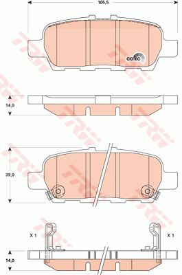 TRW DTEC Brake Pad Set Rear GDB3508DT
