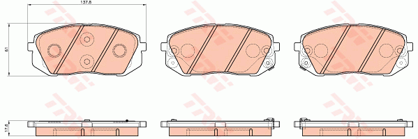 TRW Cotec Brake Pad Set Front GDB3530