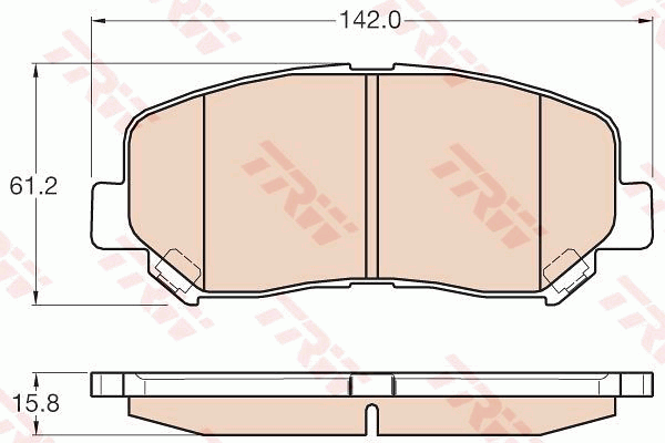 TRW DTEC Brake Pad Set Front GDB3562DT