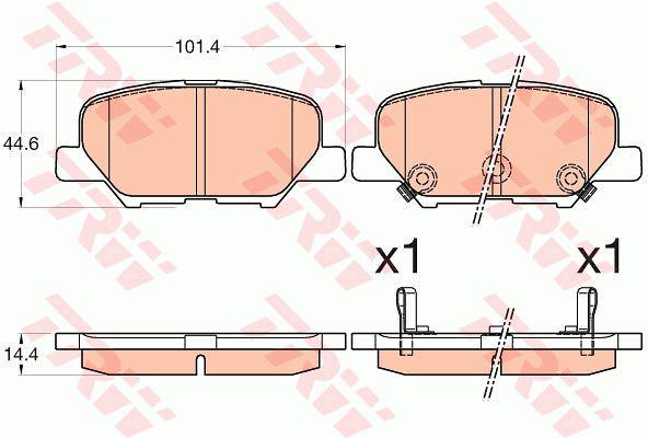TRW Cotec Brake Pad Set Rear GDB3583