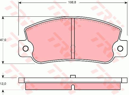 TRW Cotec Brake Pad Set Rear GDB360