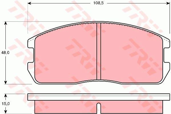 TRW DTEC Brake Pad Set Front GDB365DT