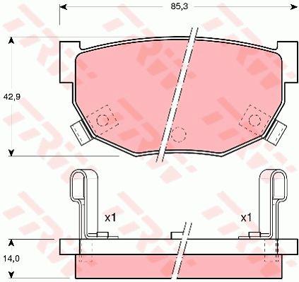 TRW DTEC Brake Pad Set Rear GDB368DT