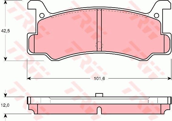 TRW DTEC Brake Pad Set Rear GDB375DT