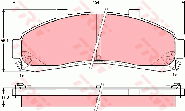 TRW DTEC Brake Pad Set Front GDB4010DT