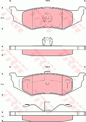 TRW DTEC Brake Pad Set Rear GDB4119DT