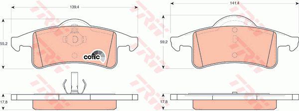 TRW DTEC Brake Pad Set Rear GDB4127DT