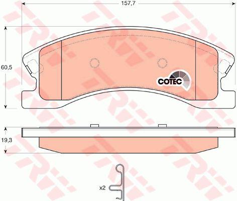 TRW DTEC Brake Pad Set Front GDB4133DT