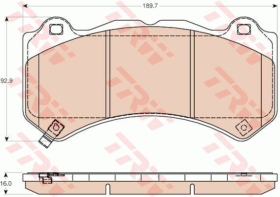 TRW Cotec Brake Pad Set Front GDB4450
