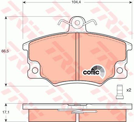 TRW Cotec Brake Pad Set Front GDB458