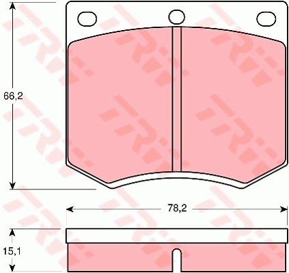 TRW Cotec Brake Pad Set Front GDB660