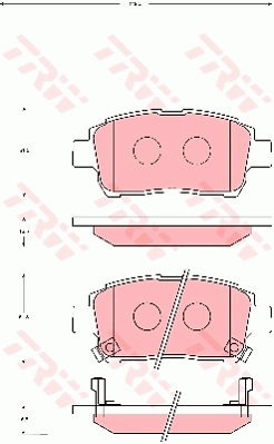 TRW DTEC Brake Pad Set Front GDB7075DT