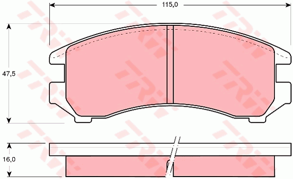 TRW Cotec Brake Pad Set Front GDB731
