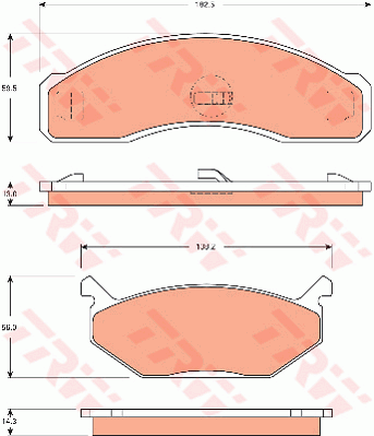 TRW DTEC Brake Pad Set Front GDB7501DT