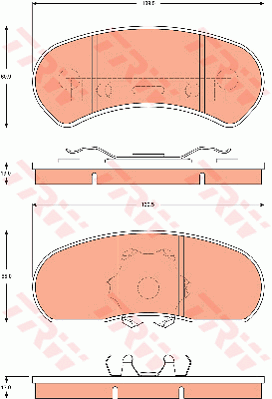 TRW DTEC Brake Pad Set Front GDB7506DT