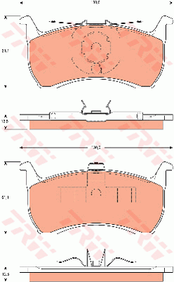 TRW DTEC Brake Pad Set Rear GDB7520DT