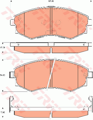 TRW DTEC Brake Pad Set Front GDB7521DT