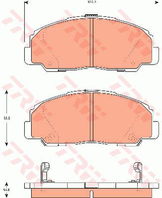 TRW DTEC Brake Pad Set Front GDB7528DT