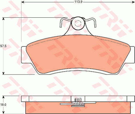 TRW DTEC Brake Pad Set GDB7586DT