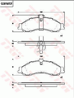 TRW DTEC Brake Pad Set Front GDB7587DT