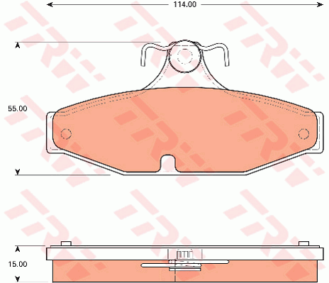 TRW DTEC Brake Pad Set Rear GDB7632DT