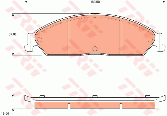 TRW DTEC Brake Pad Set Front GDB7633DT