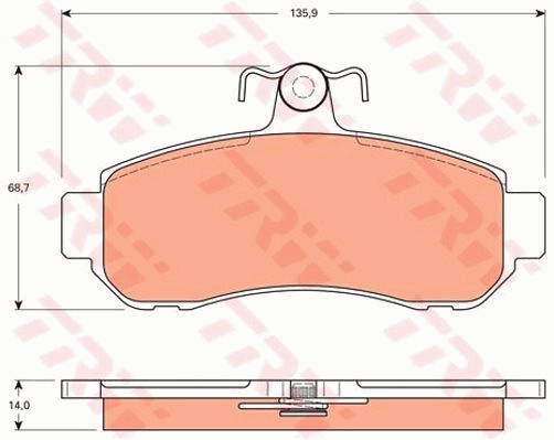 TRW DTEC Brake Pad Set Front GDB7650DT