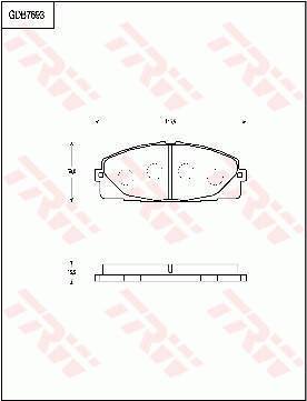 TRW DTEC Brake Pad Set Front GDB7693DT