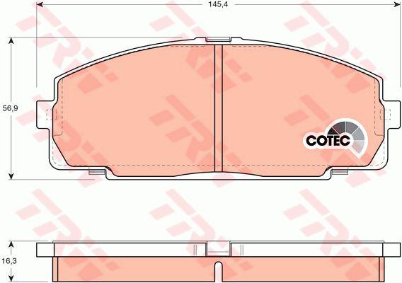 TRW DTEC Brake Pad Set Front GDB770DT