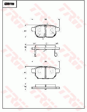 TRW DTEC Brake Pad Set Rear GDB7729DT