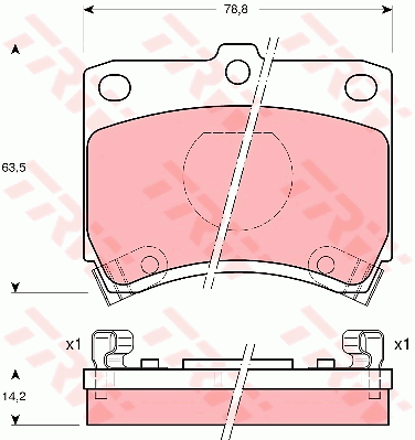 TRW Cotec Brake Pad Set Front GDB773
