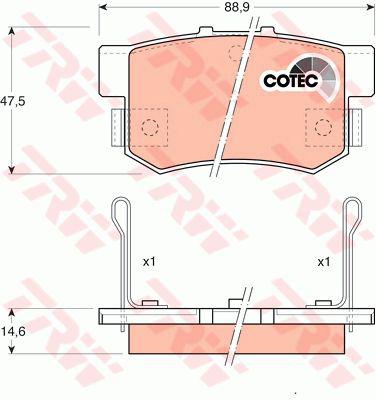TRW DTEC Brake Pad Set Rear GDB774DT