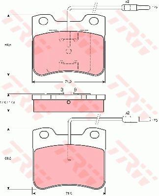 TRW Cotec Brake Pad Set Front GDB794