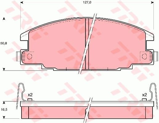 TRW DTEC Brake Pad Set Front GDB870DT