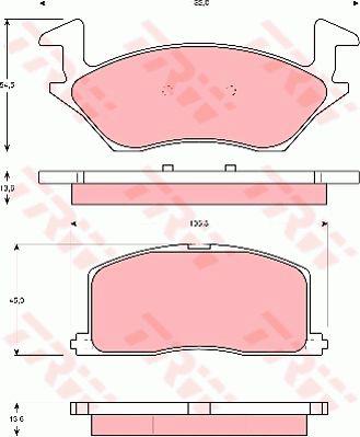 TRW DTEC Brake Pad Set Front GDB878DT
