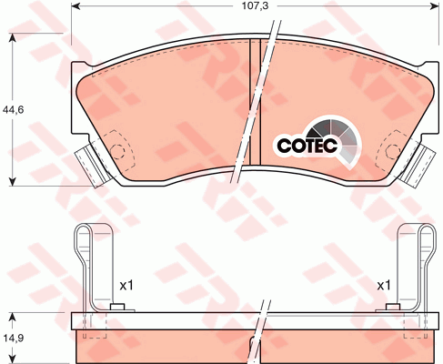 TRW DTEC Brake Pad Set Front GDB883DT