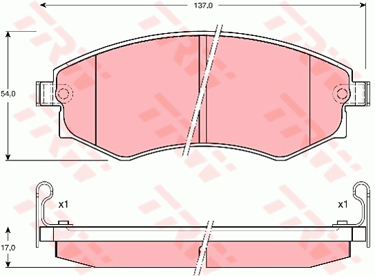 TRW Cotec Brake Pad Set Front GDB895