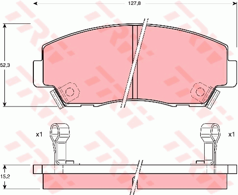 TRW Cotec Brake Pad Set Front GDB977