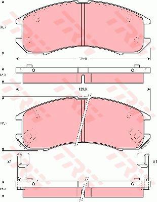 TRW DTEC Brake Pad Set Front GDB981DT